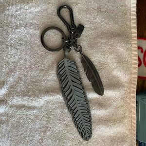 NWOT Coach Feather Keychain bag charm